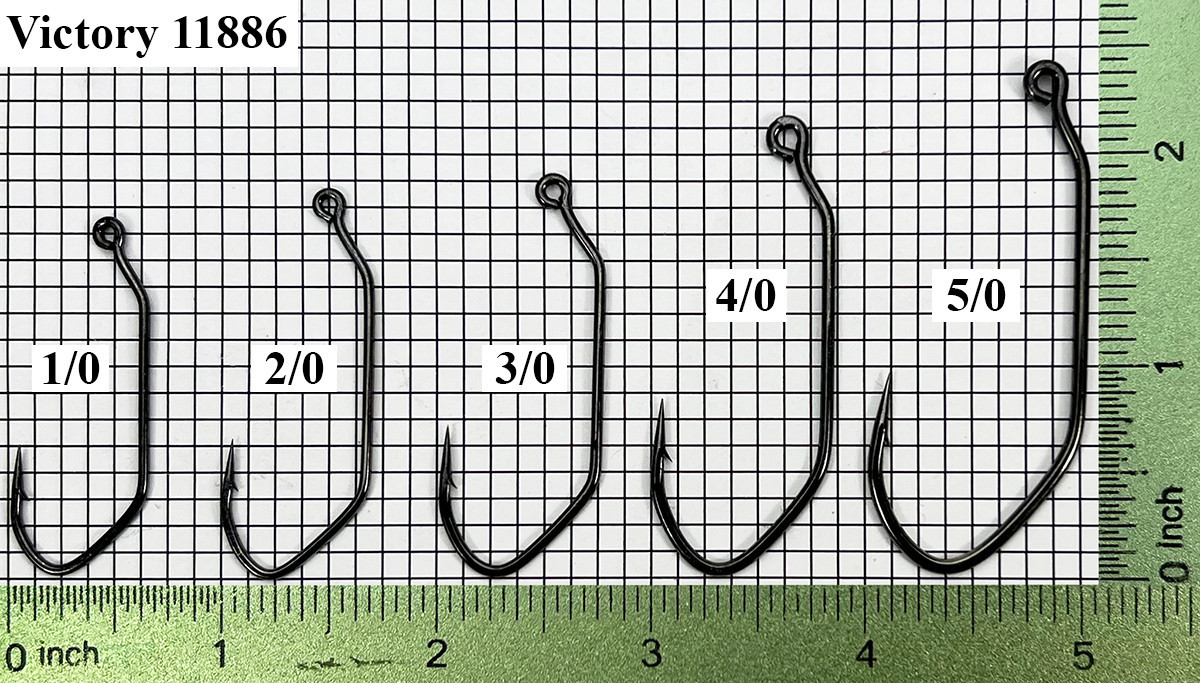 Victory Hooks Victory 11886BN Jig Hook Sizes 1/0 - 5/0 Victory Hooks Victory 11886BN Jig Hook Sizes 1/0 - 5/0