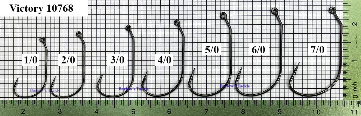 Victory Hooks Victory 10768BN Jig Hook 1/0 - 7/0
