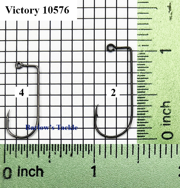 Victory Hooks Victory 10576 BN Jig Hook Sizes 4&2