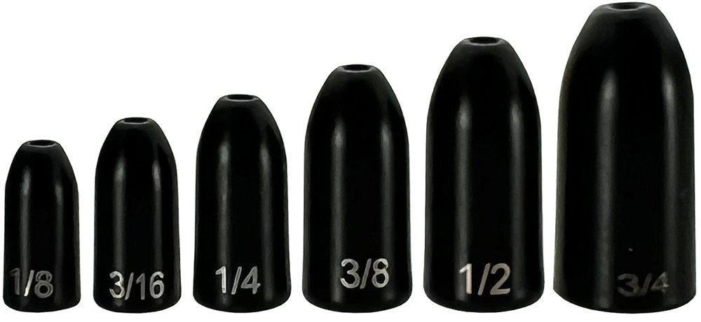 Bass Reaper Black Tungsten Worm Weights  Bass Reaper Black Tungsten Worm Weights