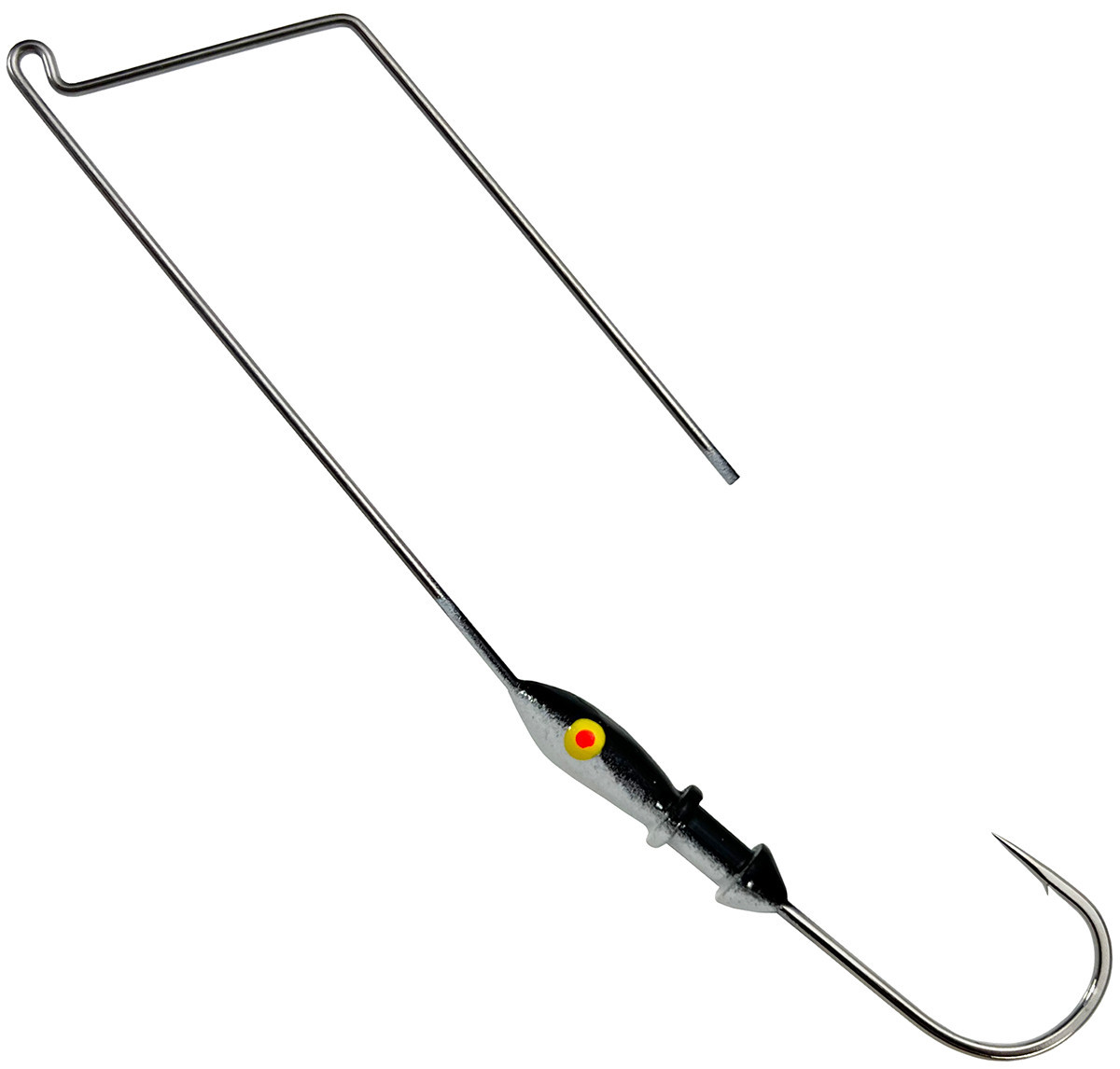 Closeout 2023 3/8oz. Large Wire Teardrop Buzz Bait Heads Black/White - CLOSEOUT