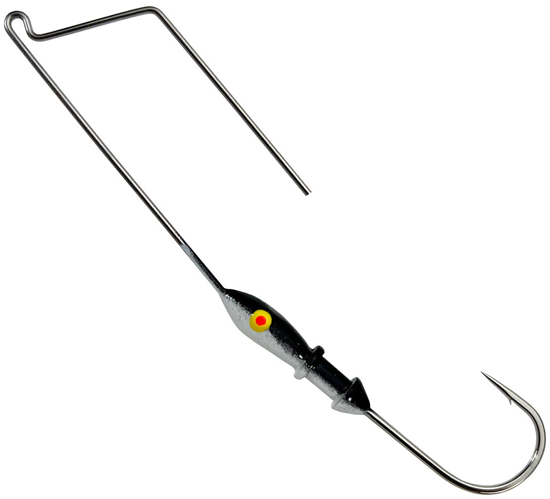 Closeout 2023 3/8oz. Small Wire Teardrop Buzz Bait Heads Black/White - CLOSEOUT