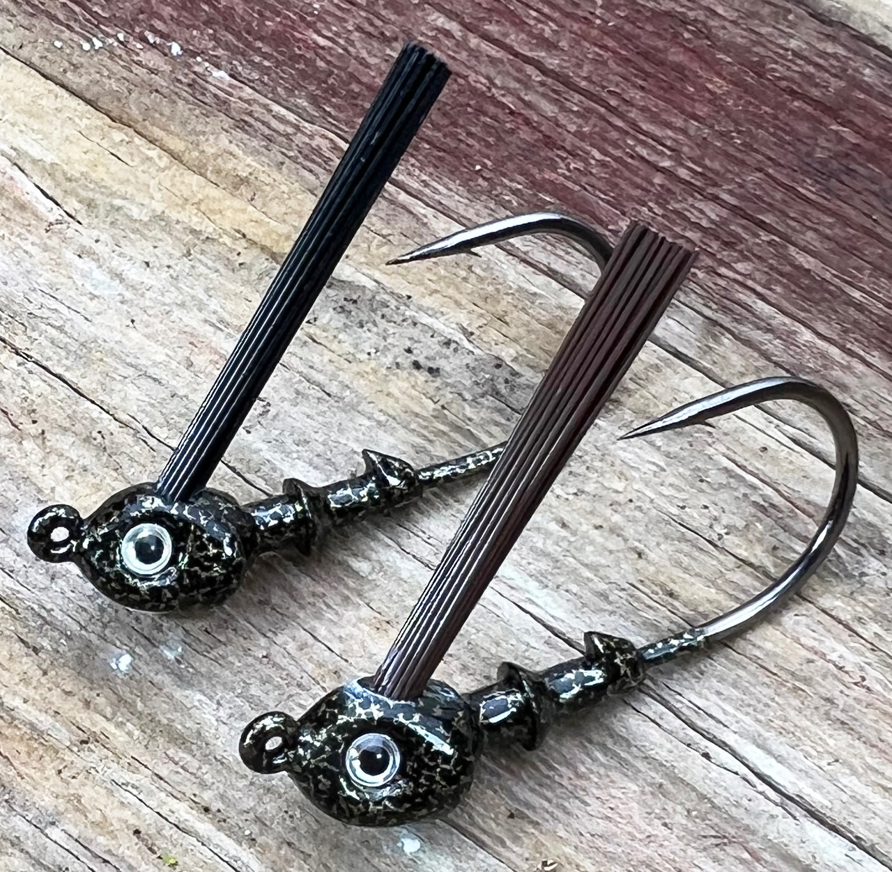 Closeout 2023 1/4oz. Swim Jig Head Black Gold Vein - CLOSEOUT