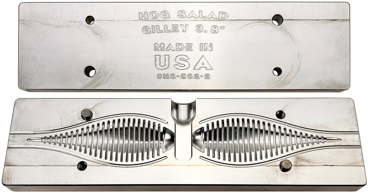 Hog Salad Bait Molds Hog Salad CNC 3.8" Gilley Worm Molds Hog Salad Bait Molds Hog Salad CNC 3.8" Gilley Worm Molds