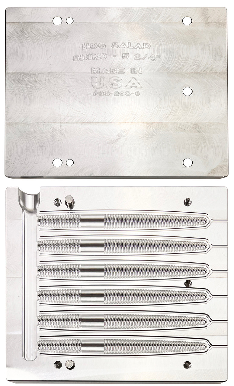 Hog Salad Bait Molds Hog Salad CNC Sinko  Worm Molds