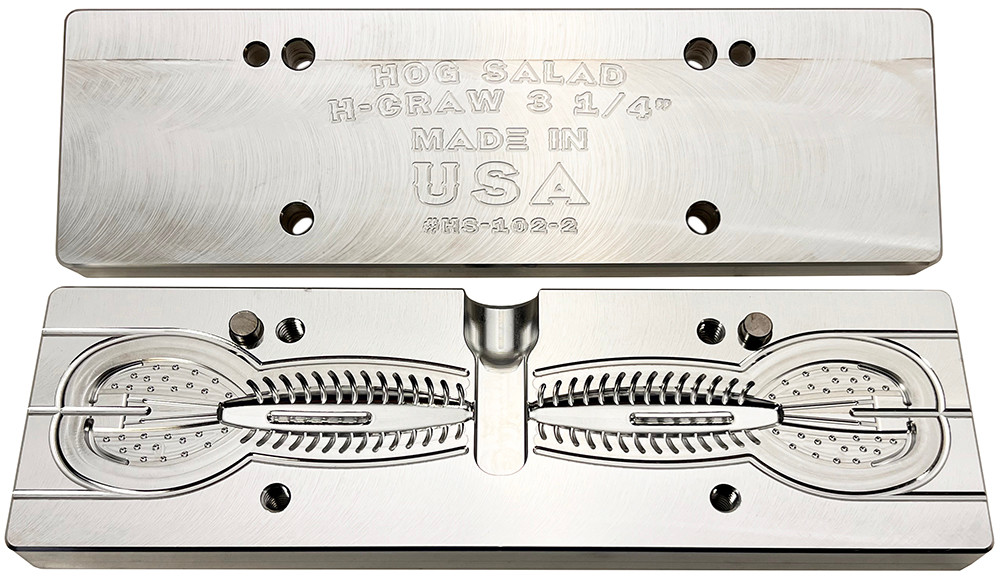 Hog Salad Bait Molds Hog Salad CNC H-Craw  Worm Molds Hog Salad Bait Molds Hog Salad CNC H-Craw  Worm Molds