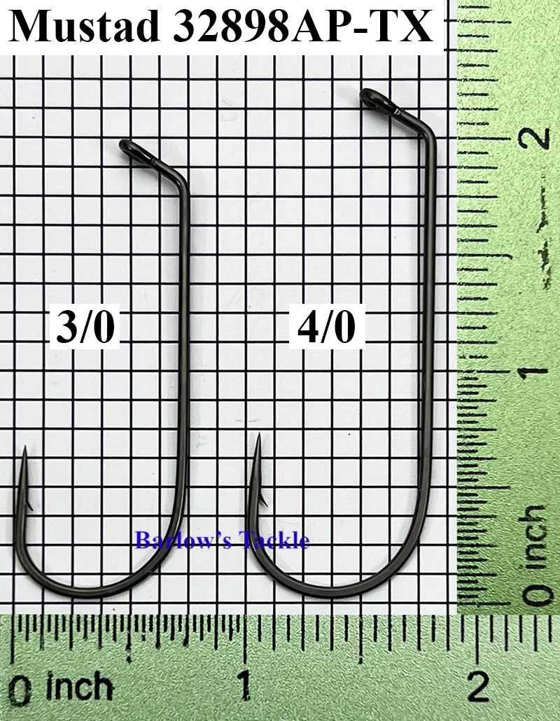 Mustad 32898AP-TX Jig Hooks Sizes 3/0-4/0 - Barlow's Tackle