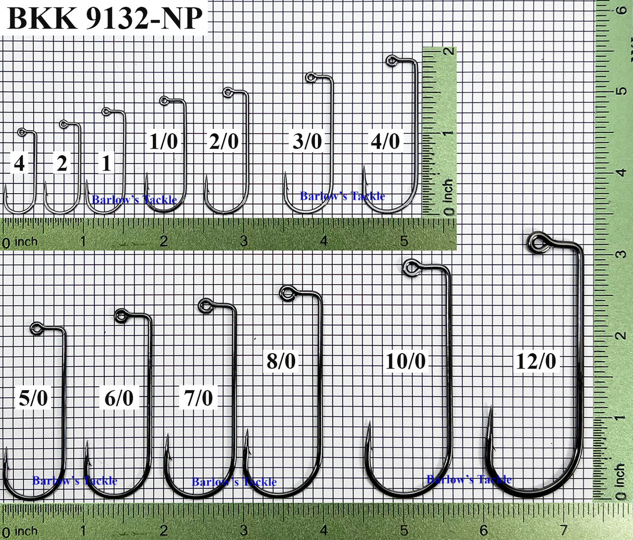 BKK Hooks BKK Jig Hooks Style 9132-NP Black Nickel Sizes 4-12/0