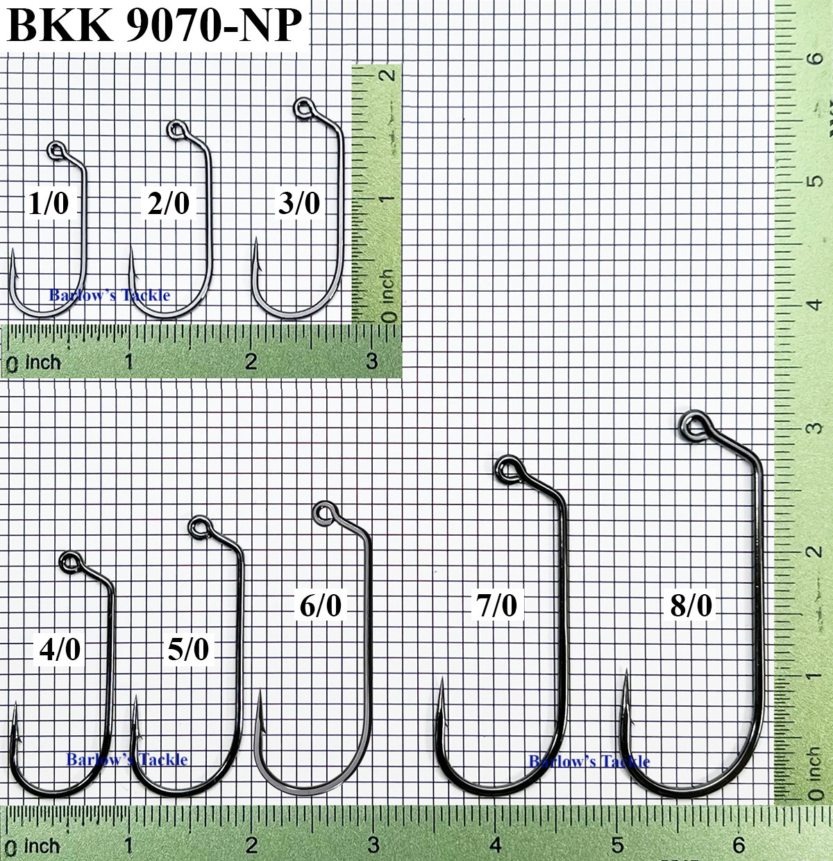 BKK Hooks BKK 9070-NP Jig Hooks Sizes 1/0-8/0 BKK Hooks BKK 9070-NP Jig Hooks Sizes 1/0-8/0