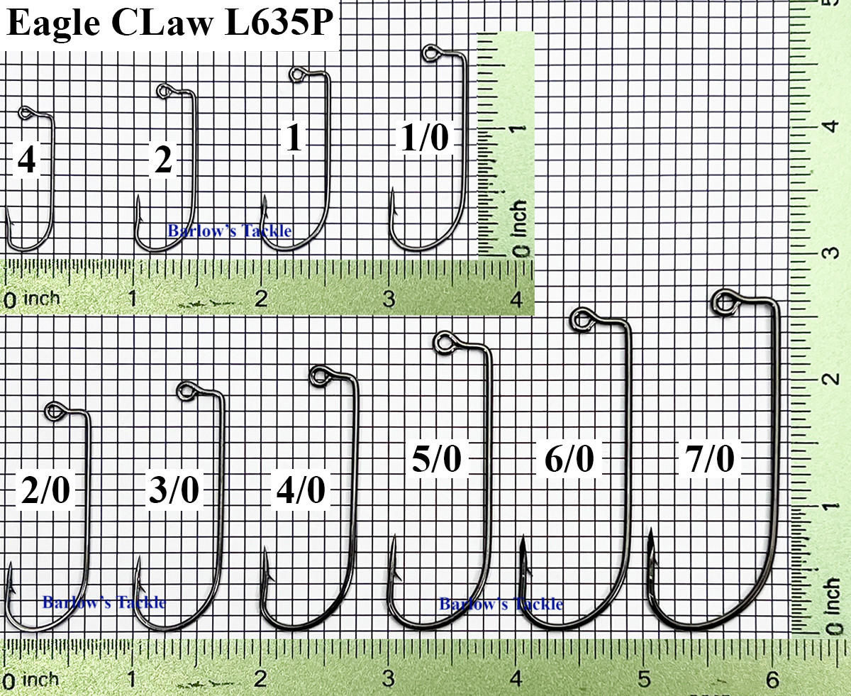 Eagle Claw Hooks Eagle Claw Lazer L635P Jig Hooks Sizes 4-7/0