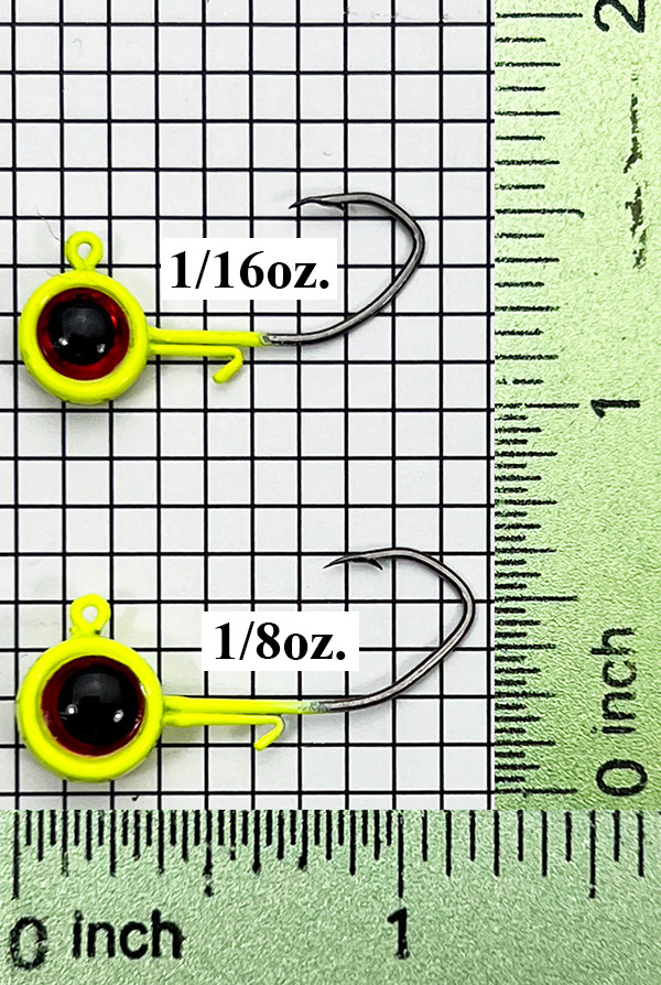 Barlows Barlow's Painted Freestyle Crappie Jig Heads 1/16 & 1/8oz.