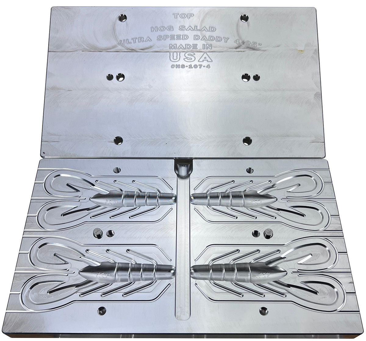 Hog Salad Bait Molds Hog Salad CNC Ultra Speed Craw Worm Molds