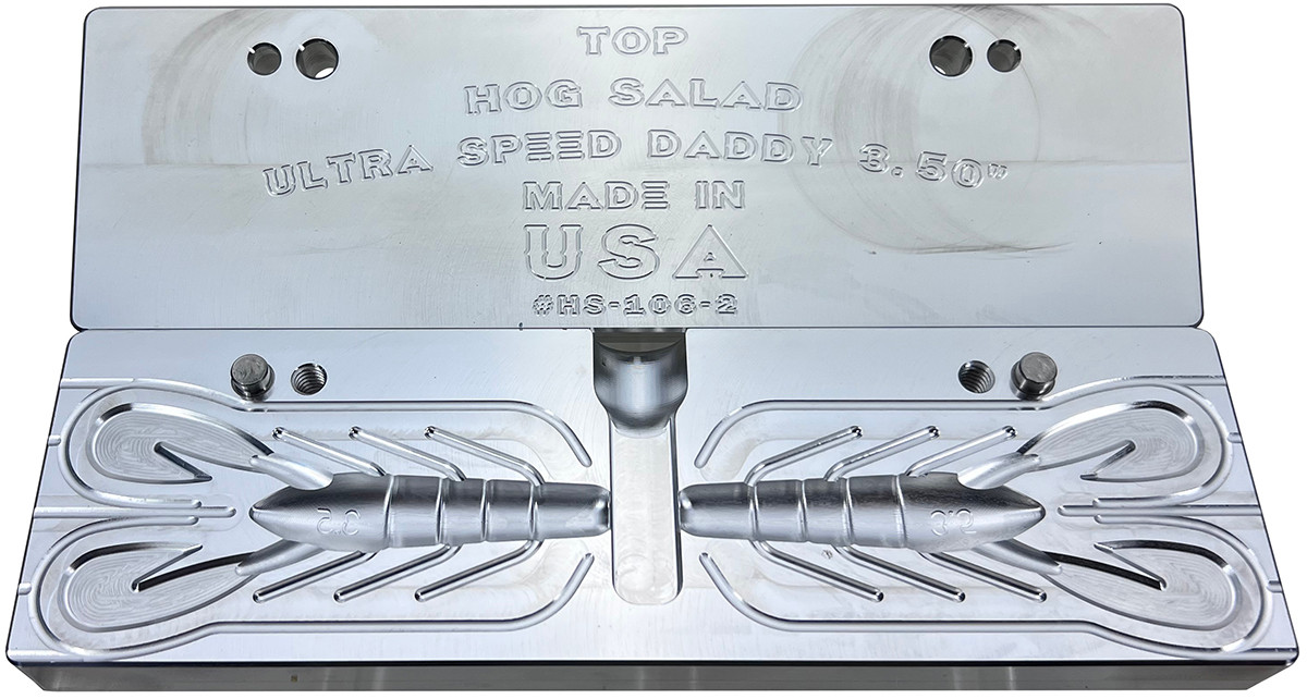 Hog Salad Bait Molds Hog Salad CNC Ultra Speed Craw Worm Molds