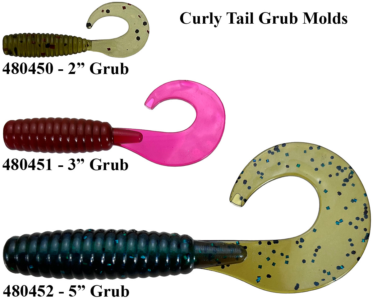 Epic Bait Molds Epic Bait Curly Tail Grub Worm Mold