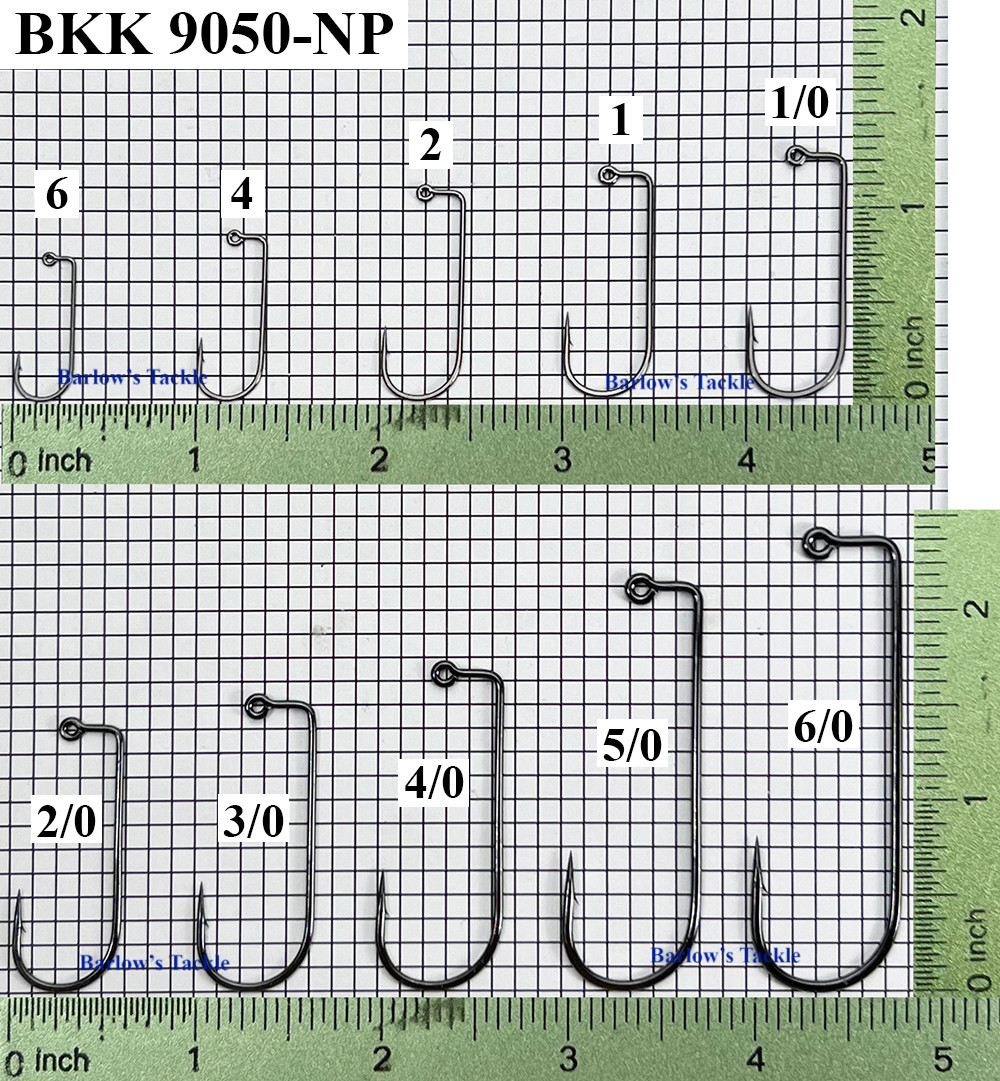 BKK 9050-NP 1X Long Jig Hooks Sizes 4-12/0 - Barlow's Tackle