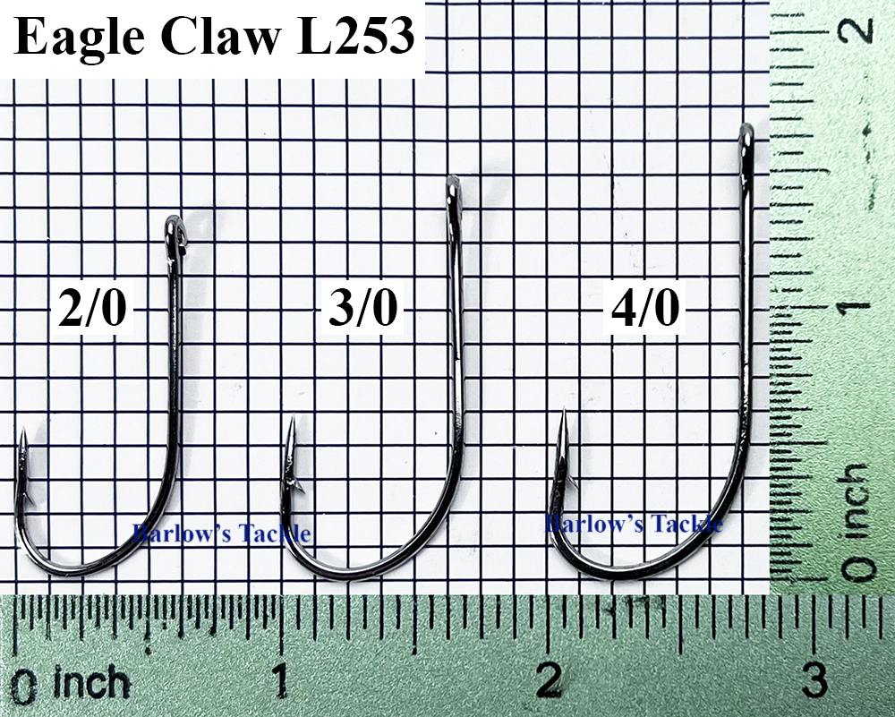Eagle Claw L253 Spinnerbait Hooks Sizes 2/0-4/0