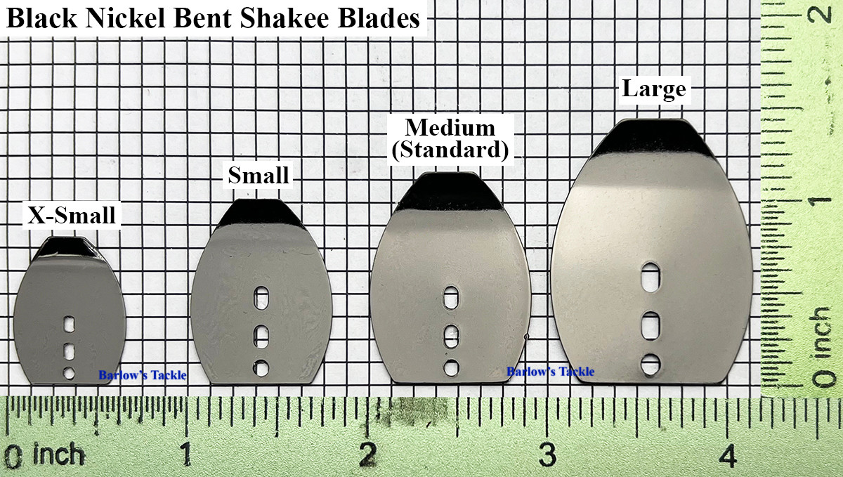  Black Nickel Plated Bent Shakee Blades