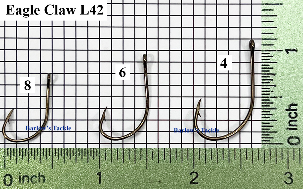 Eagle Claw Hooks Eagle Claw L042 Baitholder Hooks Sizes 8-4