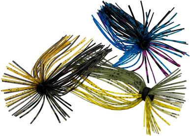 5-Pack Silicone Fishing Skirts - Yellow/Black (5-9491) For Spinnerbait, Buzz Jigs