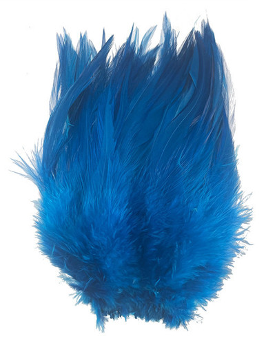 Strung Saddle Hackle Dyed Over White - Barlow's Tackle