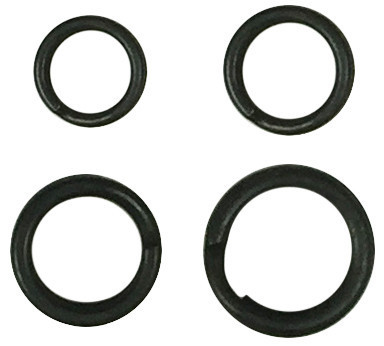 Rosco Stainless Steel Split Ring #4H - Black (25 Pack) - Precision Fishing