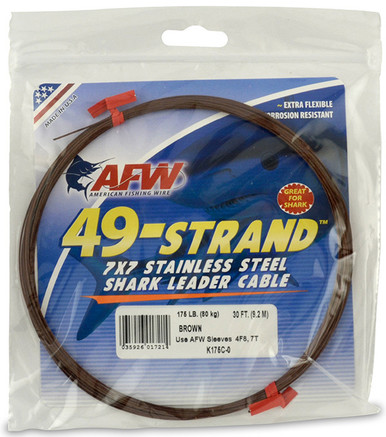 HI SEAS 49 Strand Shark Leader Cable - Barlow's Tackle