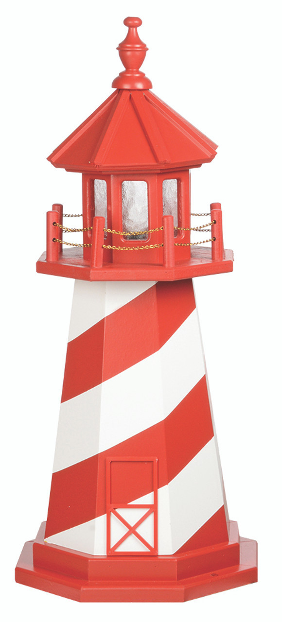 Amish Crafted White Shoals Replica PVC Lighthouse - Customizable