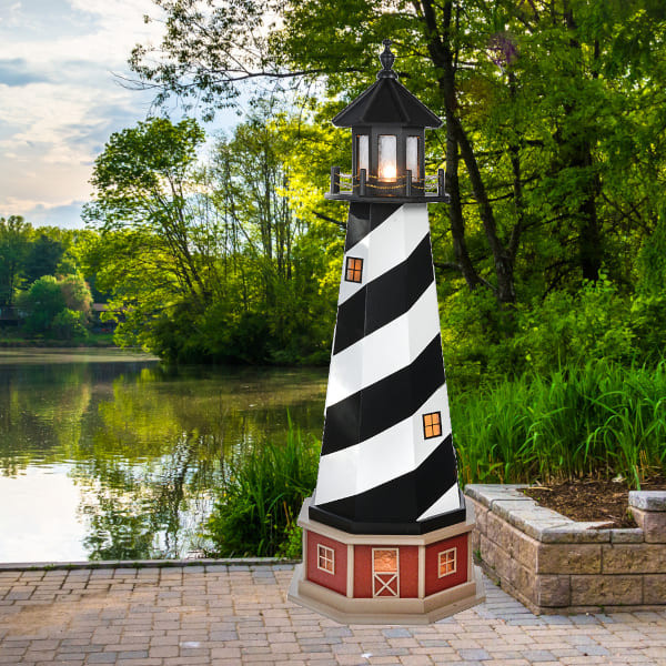 Amish Handcrafted Cape Hatteras Replica Azek Lighthouse - Customizable