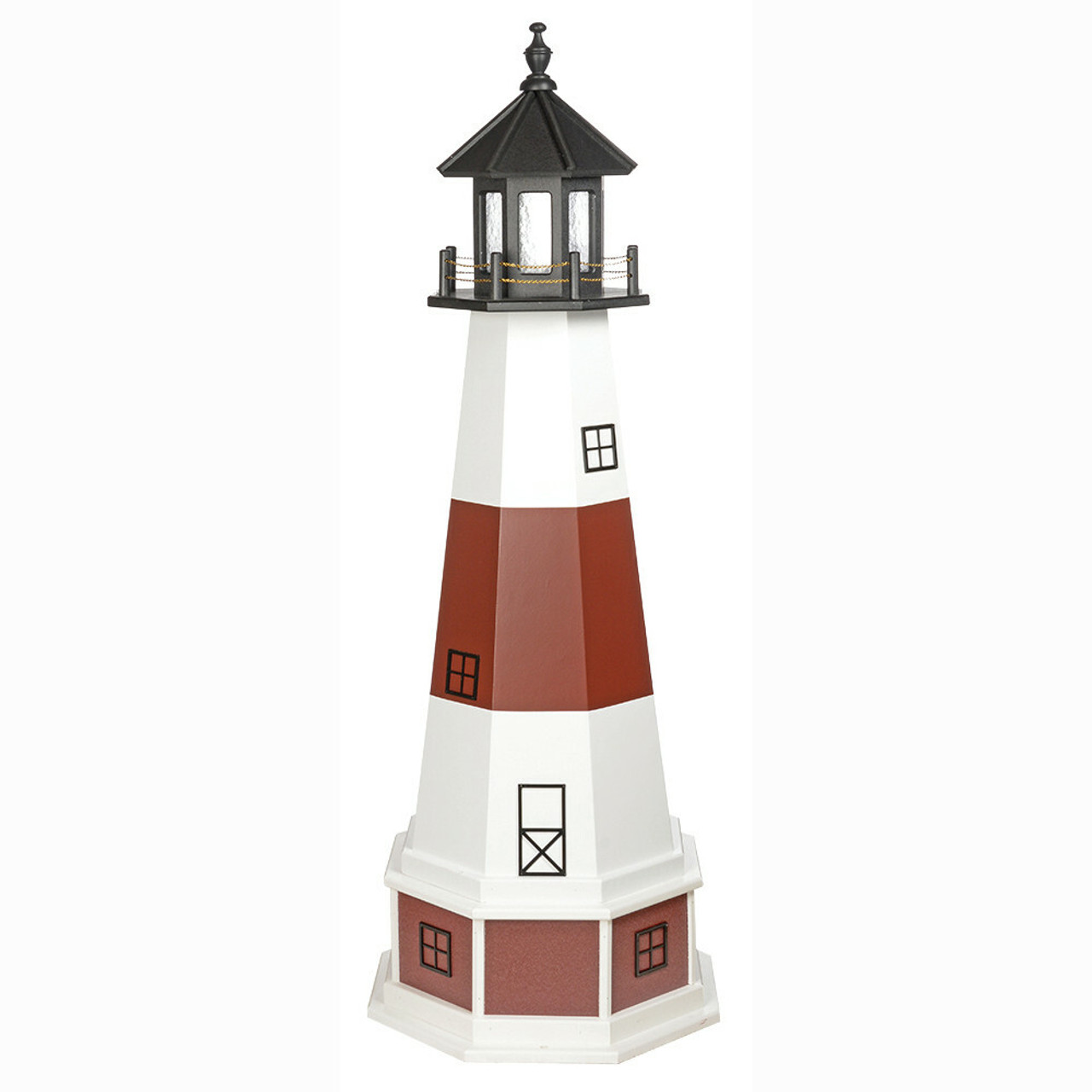 Amish Crafted Woodgrain Poly Garden Lighthouses