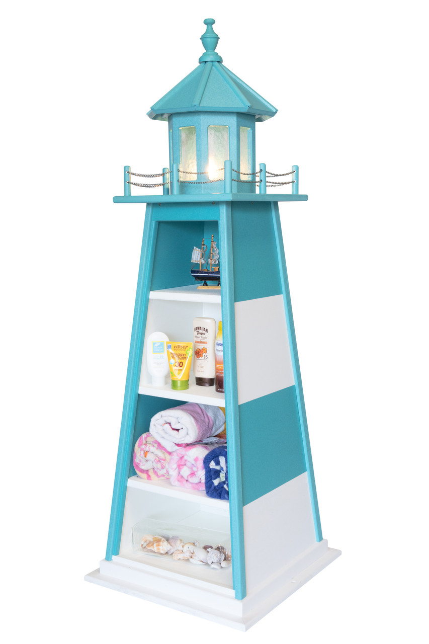 Amish Lawn Decor Poly Lighthouse Bookshelf - Thumbnail 4