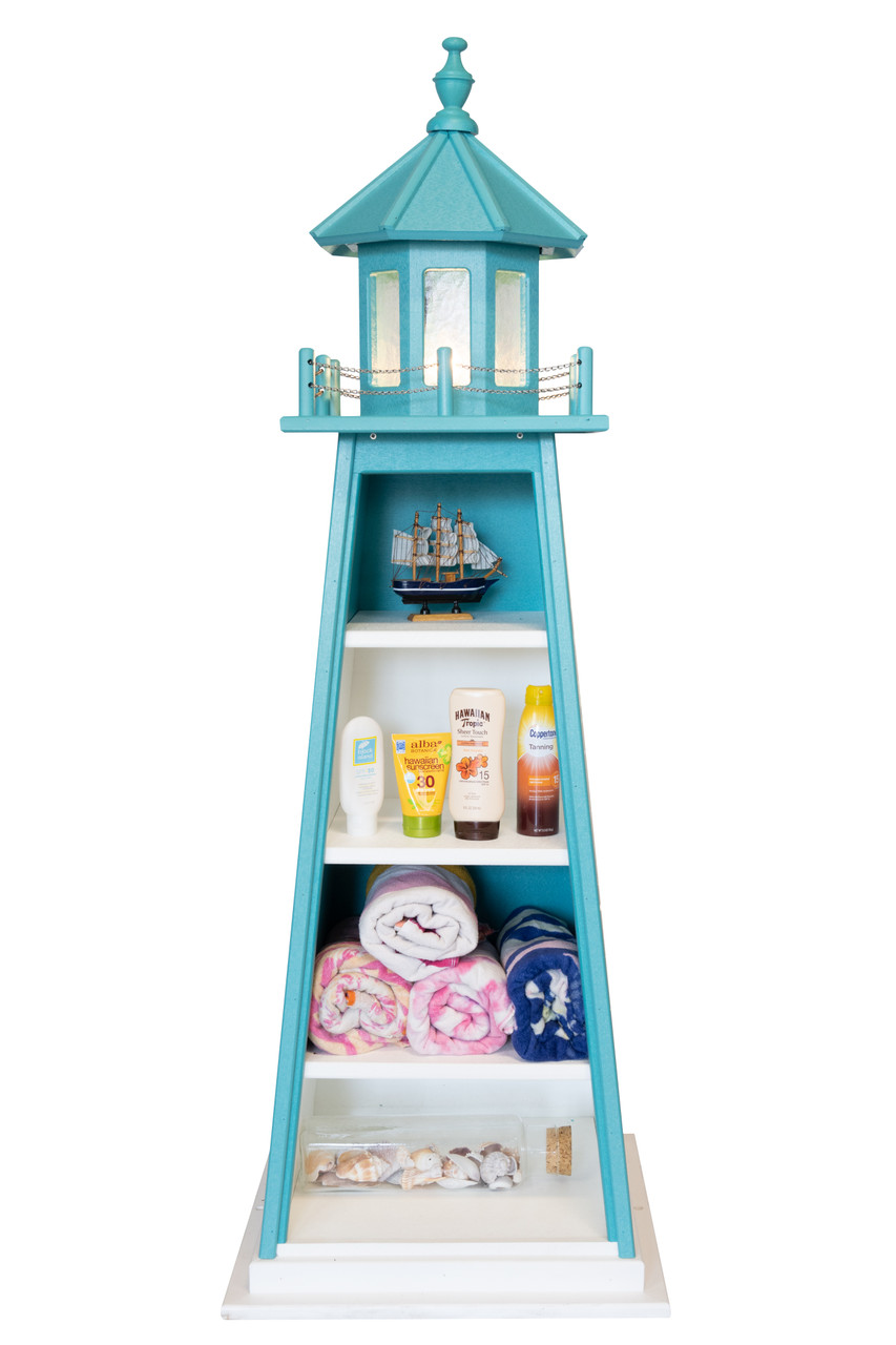 Amish Lawn Decor Poly Lighthouse Bookshelf - Thumbnail 3