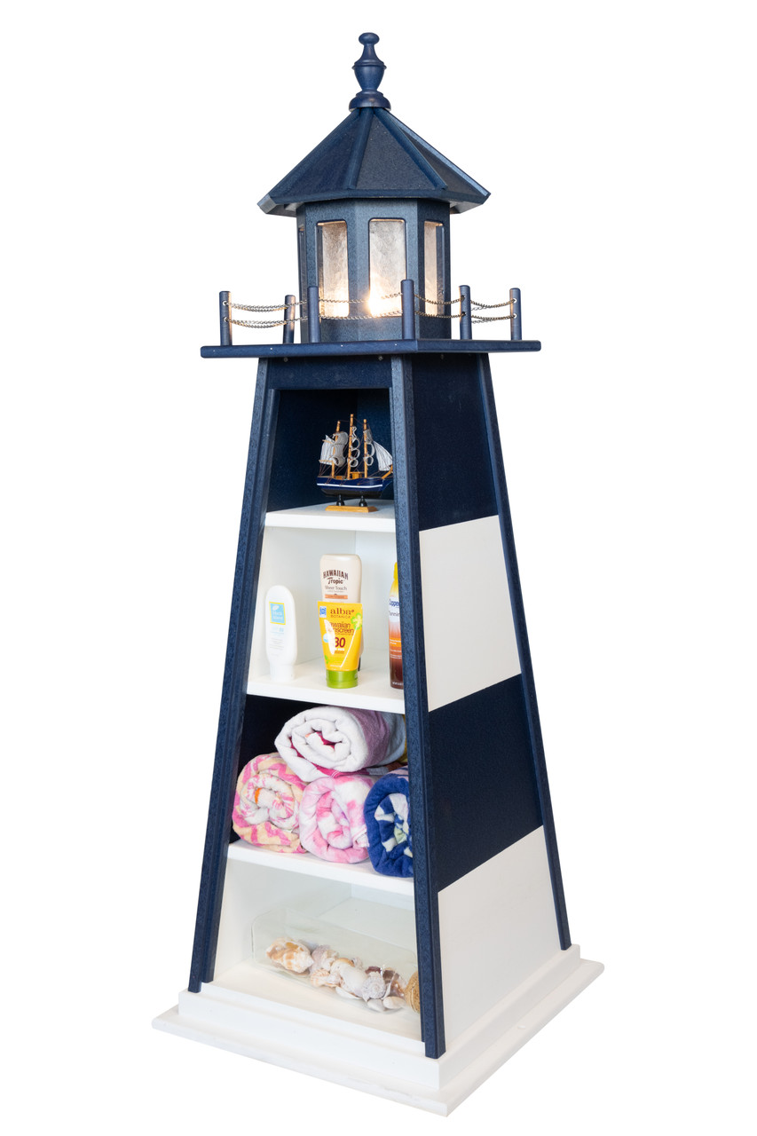 Amish Lawn Decor Poly Lighthouse Bookshelf - Thumbnail 2