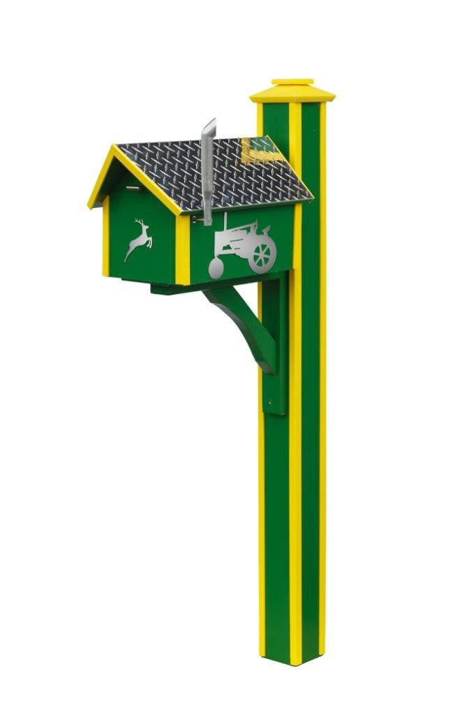 Deluxe Poly Mailbox with Tractor Theme