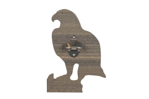 Sea Quest Rustic Collection indoor outdoor, poly bottle opener - eagle design in  coastal gray.