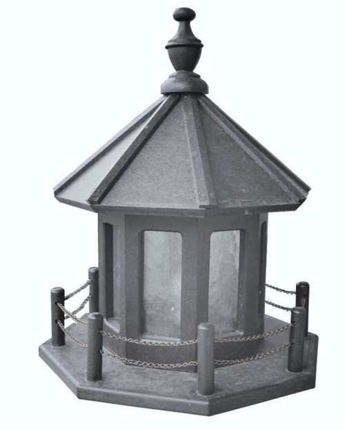 Replacement roof and top for Amish crafted poly garden lighthouse - gray