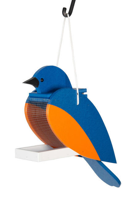 Zero Maintenance All-weather Poly Bird Feeder in Bluebird Design