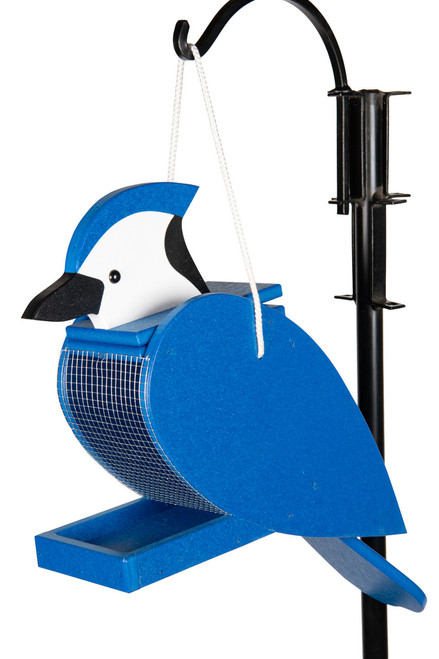 Zero Maintenance All-weather Poly Bird Feeder in Blue Jay Design