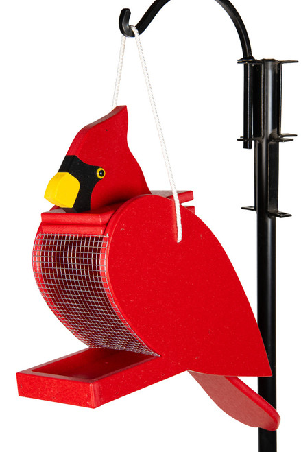 Zero Maintenance All-weather Poly Bird Feeder in Cardinal Design