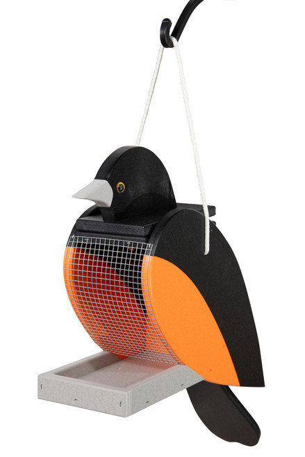 Zero Maintenance All-weather Poly Bird Feeder in Oriole Design