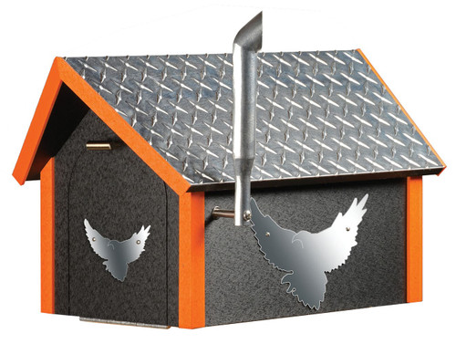 Amish crafted poly biker design mailbox in Harley colors