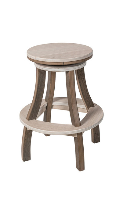 Amish crafted premium poly bar stool from Anchor Avenue collection in brazilian walnut and birchwood.
