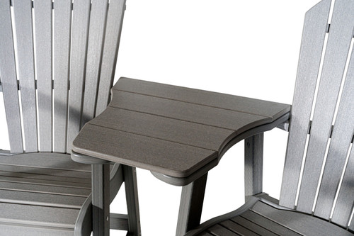 All-weather poly settee table conversion kit.