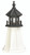 Amish handcrafted poly Cape Cod replica lighthouse, 2 foot, in black and white.