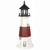 Montauk replica lighthouse is Amish handcrafted from recycled poly lumber, 5 foot, in black, cherrywood, and white.