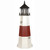 Montauk replica lighthouse is Amish handcrafted from recycled poly lumber, 6 foot, in black, cherrywood, and white.