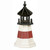 Montauk replica lighthouse is Amish handcrafted from recycled poly lumber, 2 foot, in black, cherrywood, and white.