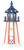 Amish crafted poly patriotic garden lighthouse, 3 foot, standard style.