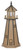 Amish crafted wood lighthouse, 4 foot, in weatherwood and black.