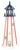 Amish crafted wood patriotic garden lighthouse, 5 foot, standard style.