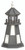 Amish made Cape Henry replica wood garden lighthouse, 2 foot, gray and whte.